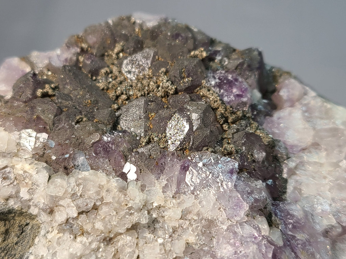 Auralite 23 & Chalcopyrite Specimen - Earth's Emporium