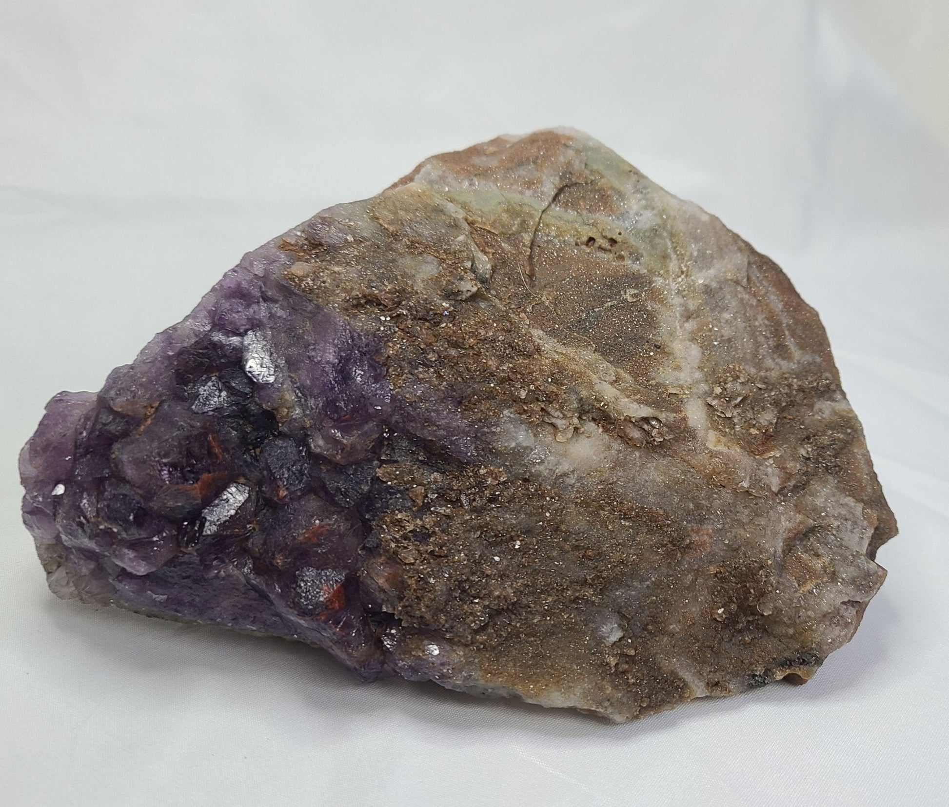 Auralite 23 Red Amethyst with Druzy Quartz - Earth's Emporium