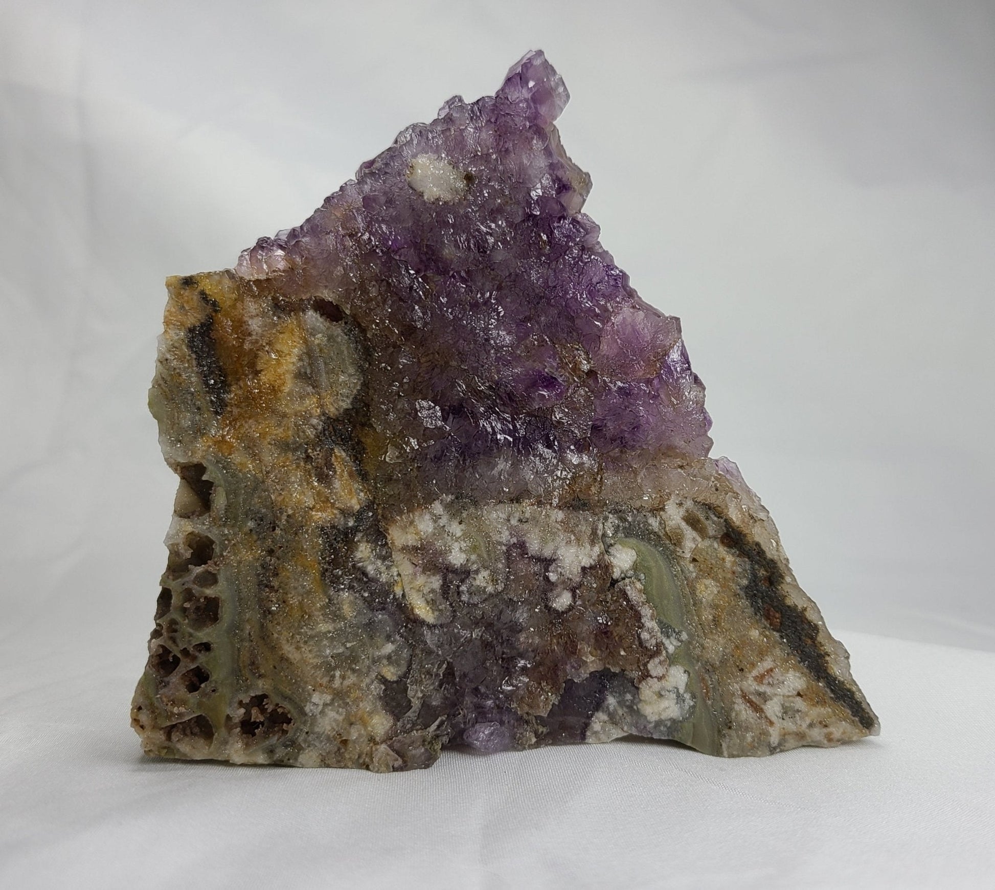 Deep Purple Amethyst with Agate - Earth's Emporium