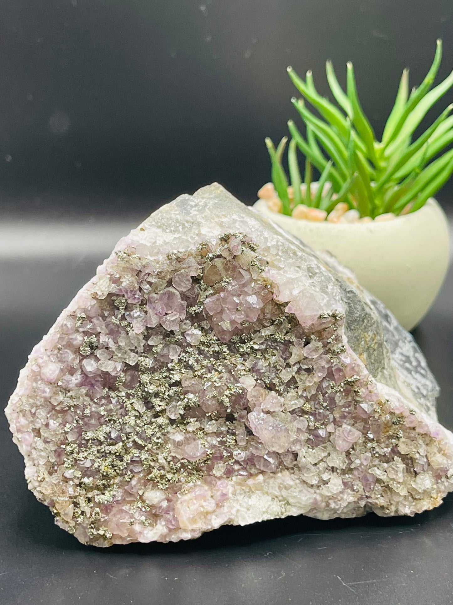 Thunder Bay Amethyst (Auralite 23) with pyrite