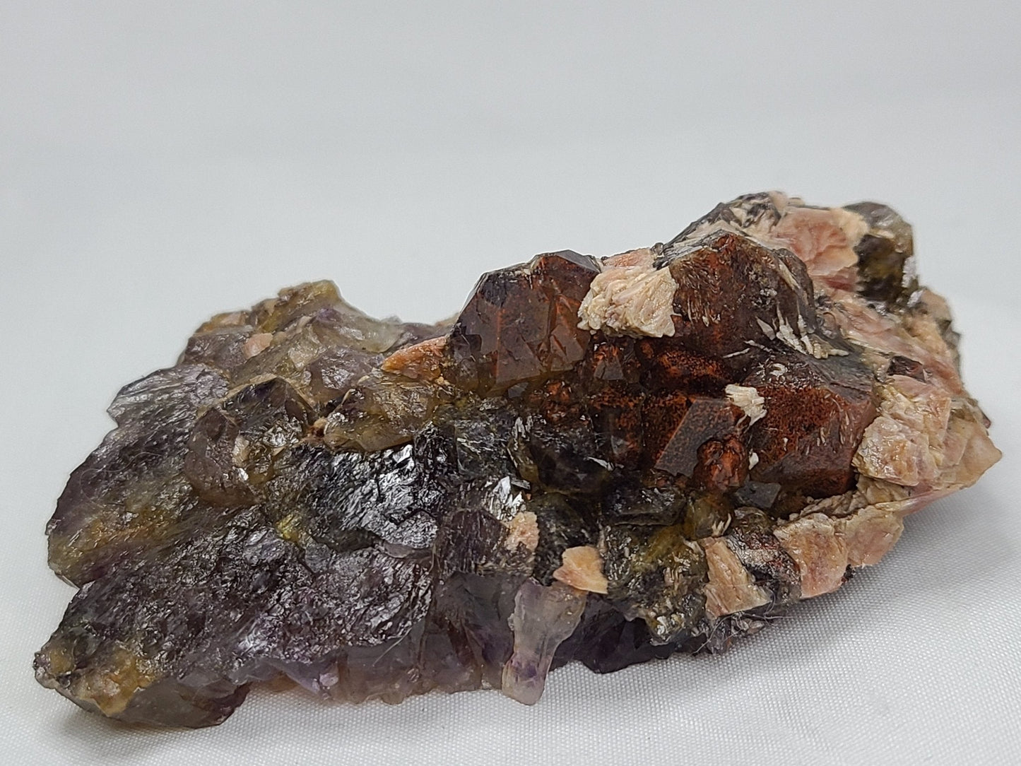 RARE! Baryte on Auralite Red Amethyst - Earth's Emporium