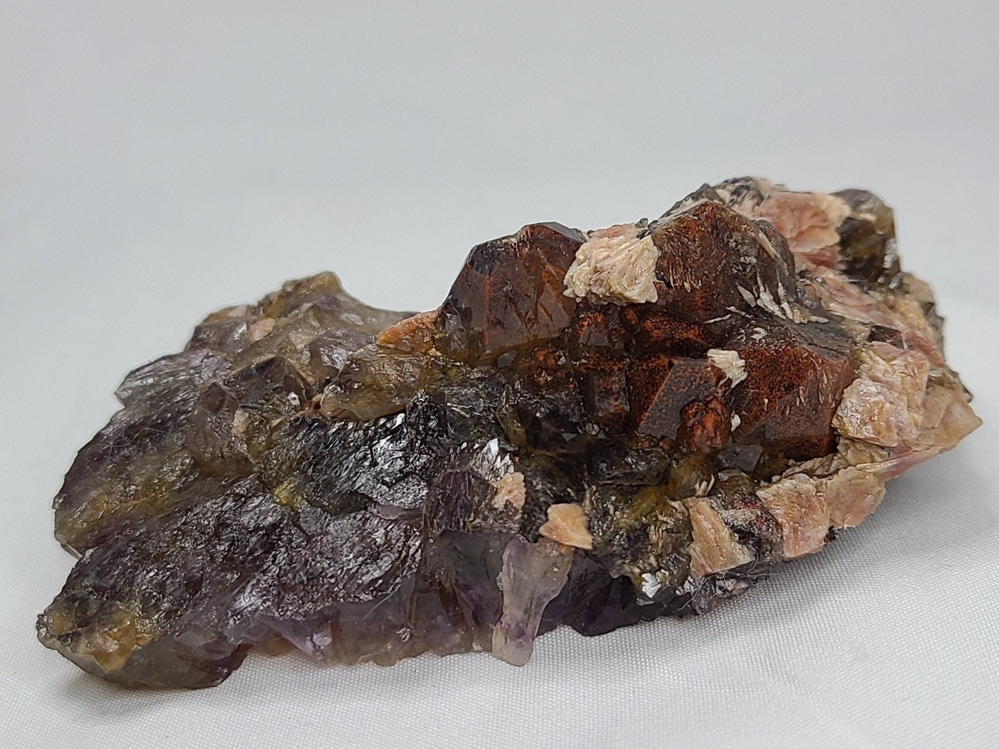 RARE! Baryte on Auralite Red Amethyst - Earth's Emporium