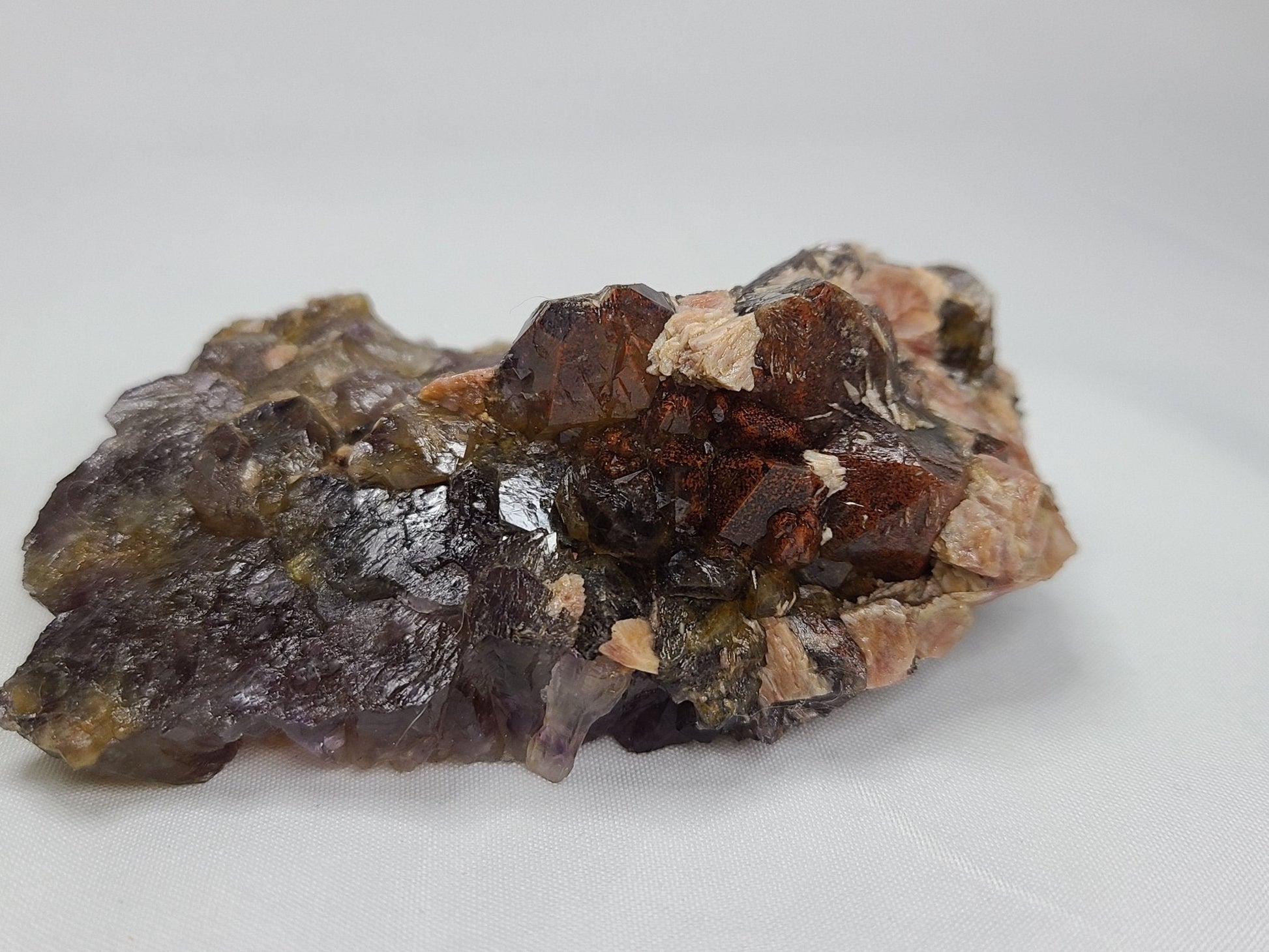 RARE! Baryte on Auralite Red Amethyst - Earth's Emporium