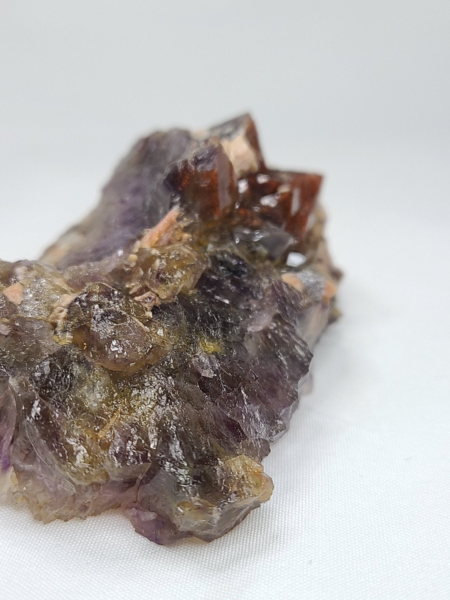 RARE! Baryte on Auralite Red Amethyst - Earth's Emporium