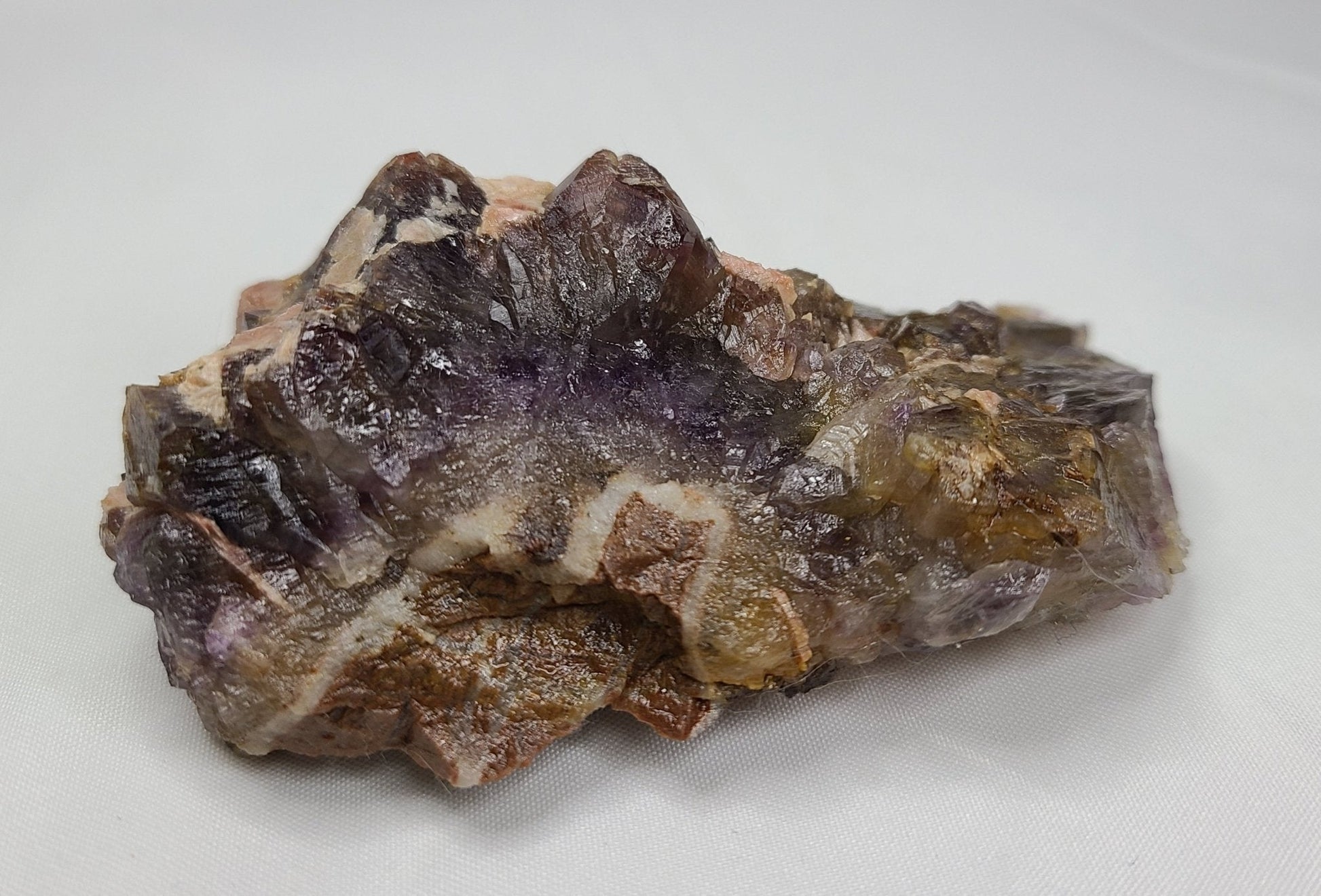 RARE! Baryte on Auralite Red Amethyst - Earth's Emporium