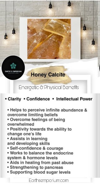 Honey Calcite Tower - Earth's Emporium