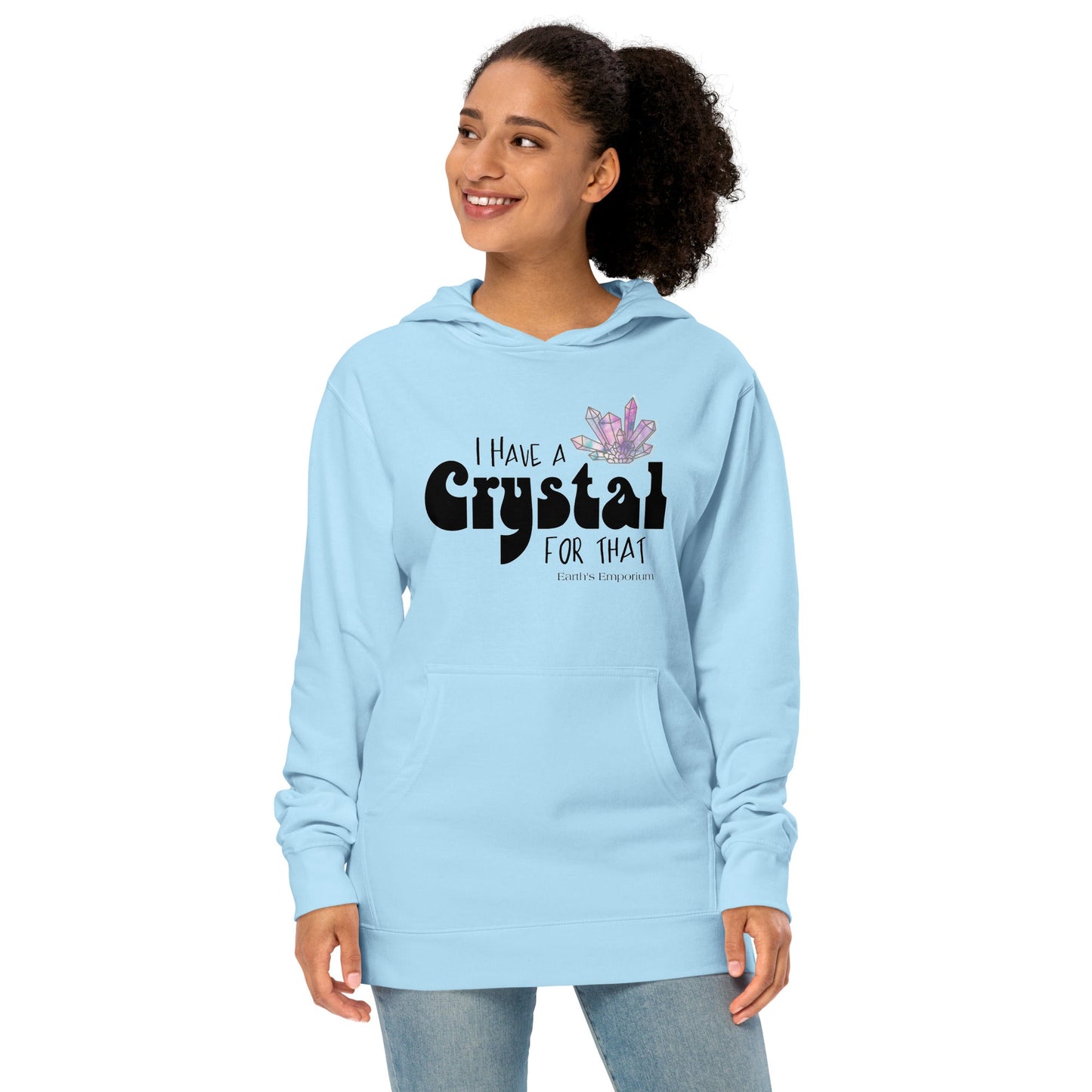 "I have a crystal for that" Unisex midweight hoodie - Earth's Emporium