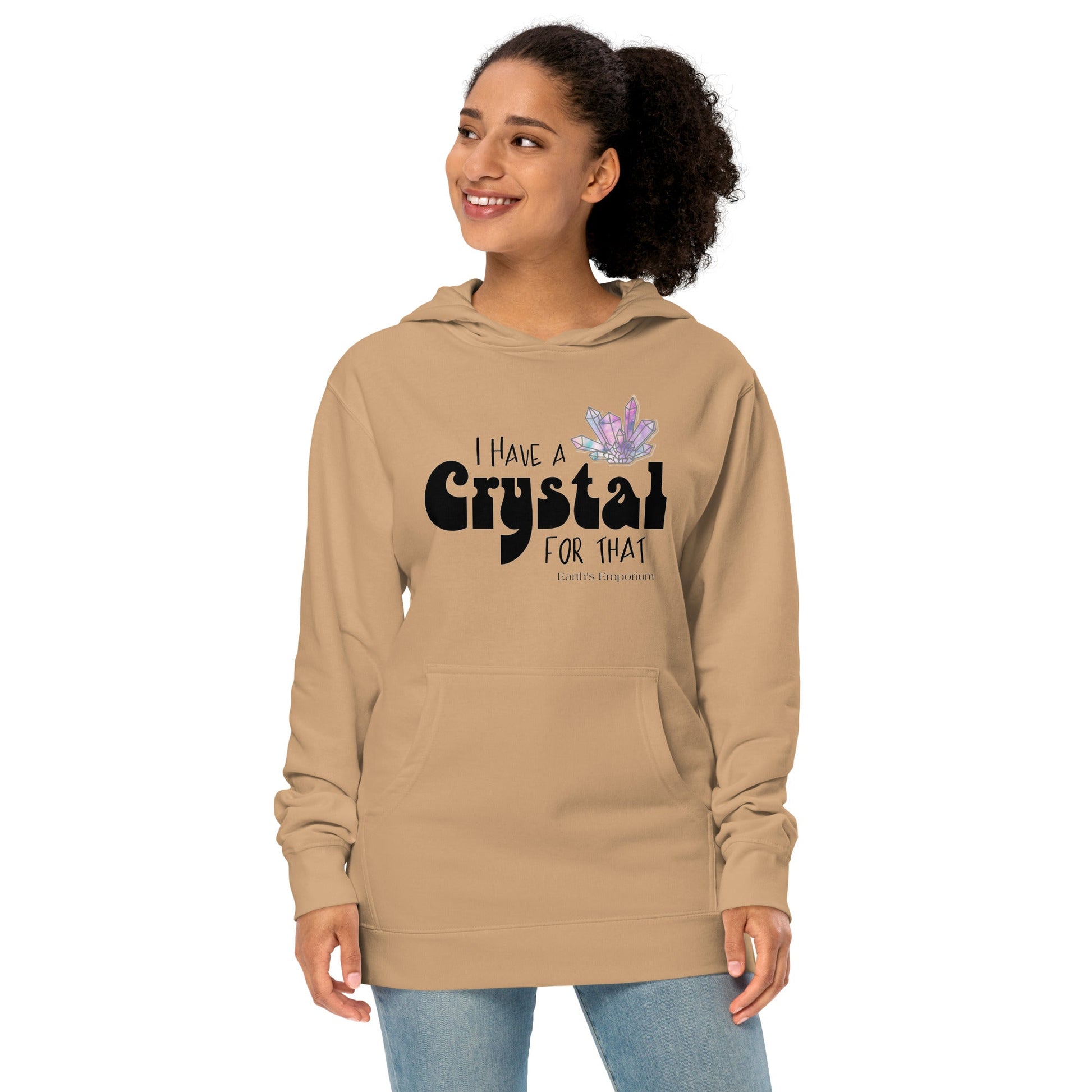 "I have a crystal for that" Unisex midweight hoodie - Earth's Emporium