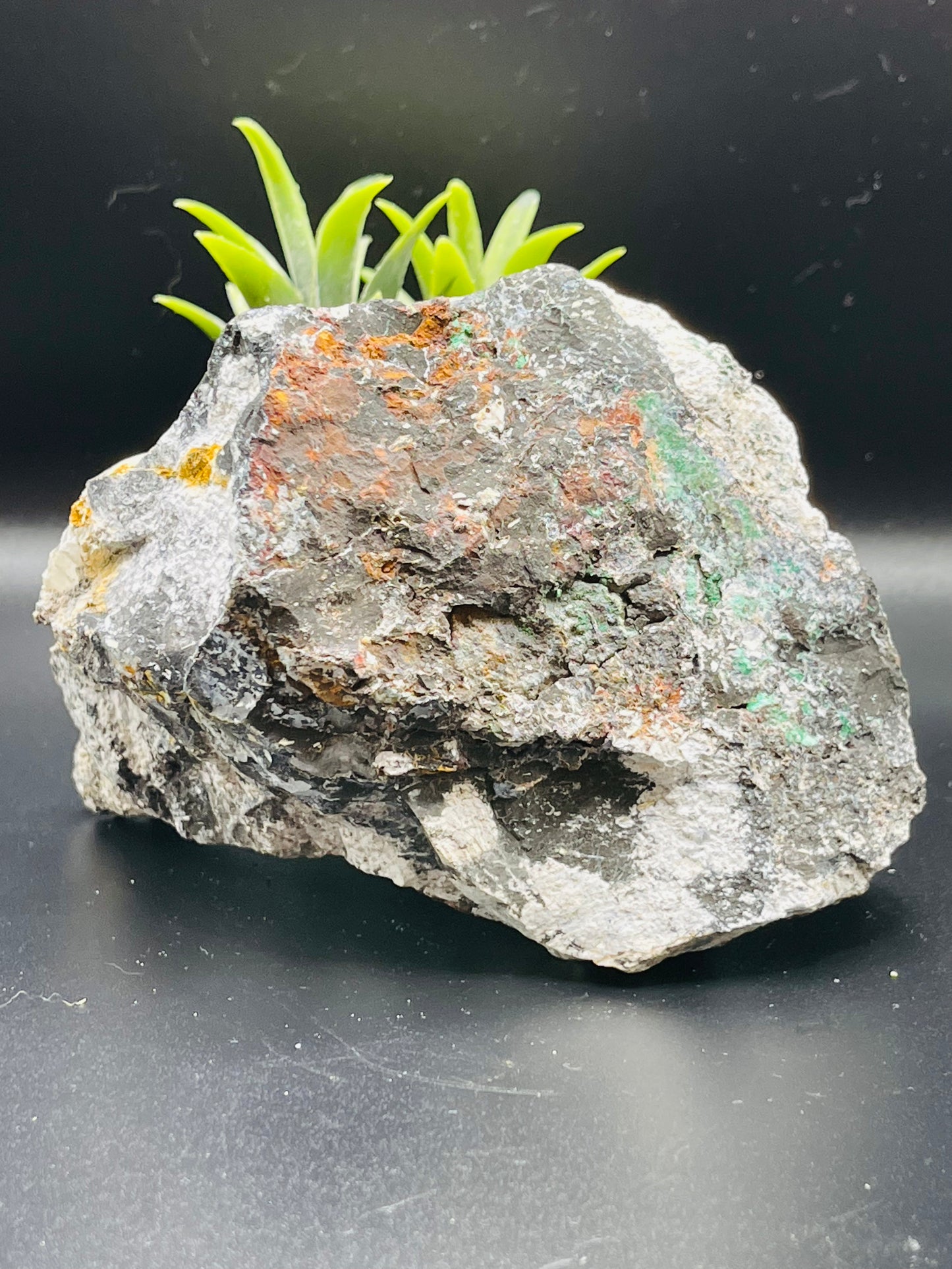 Malachite in ocean Opal