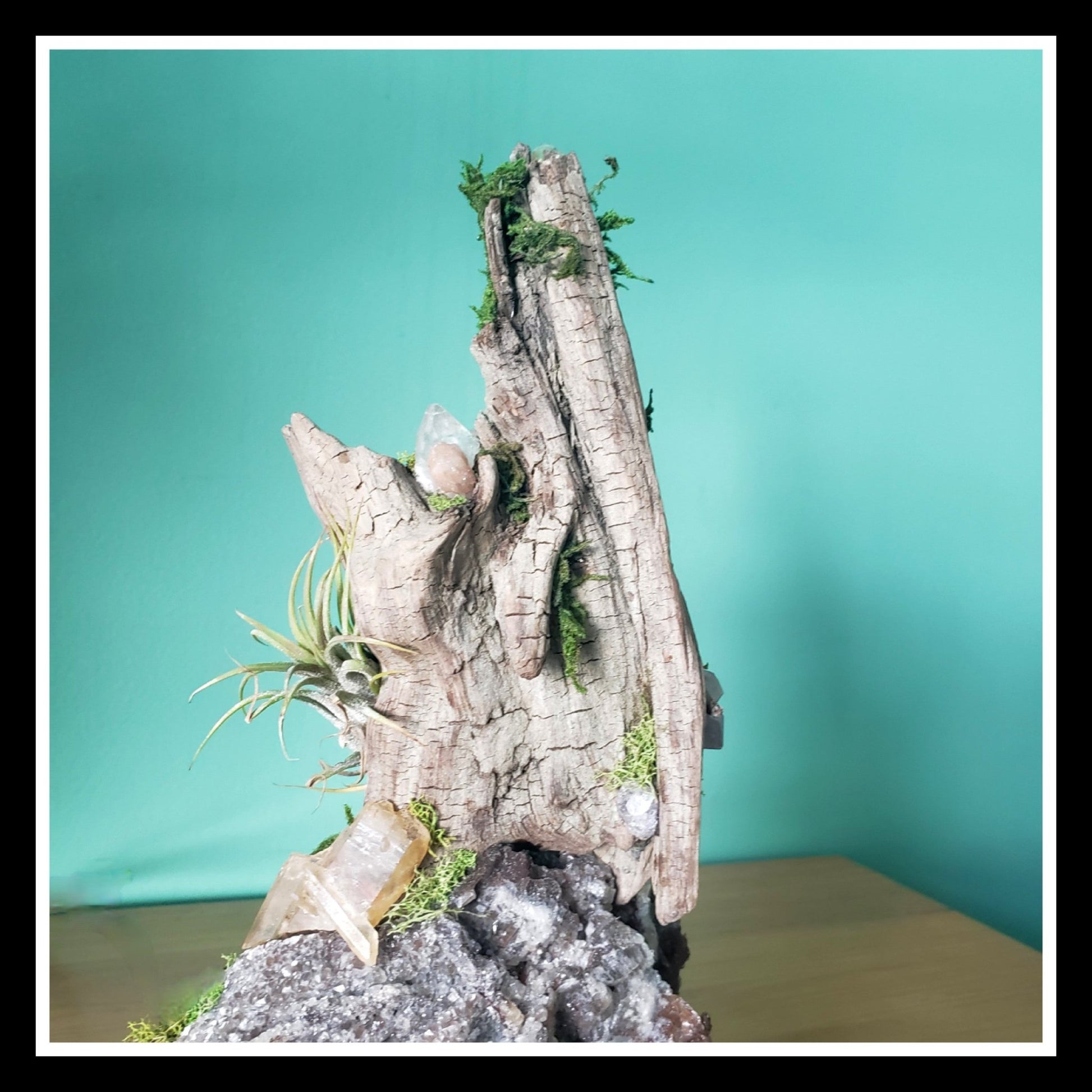 Natural Stone & Driftwood Lamp - Earth's Emporium